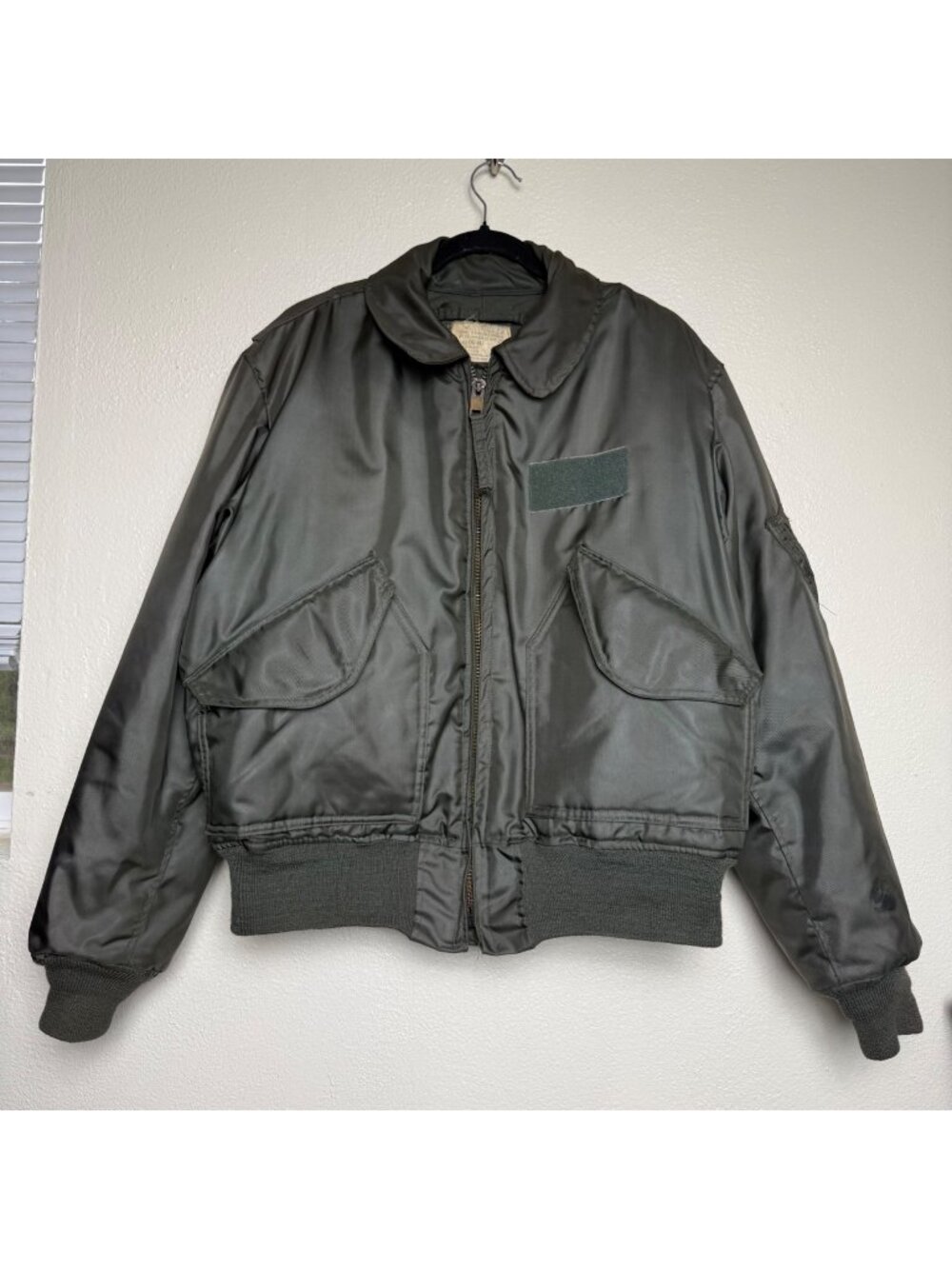 VTG U.S. Military Green Flyers Cold Weather Jacket Polyamide Sz 42-44